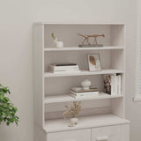 vidaXL Opzetkast HAMAR 90x30x100 cm massief grenenhout wit