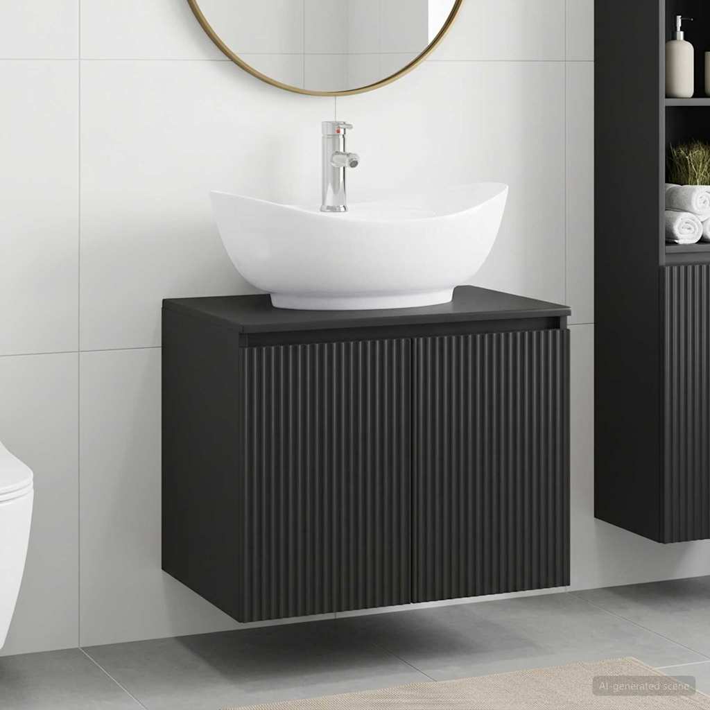 vidaXL Badkamermeubel Set Wit Bewerkt hout