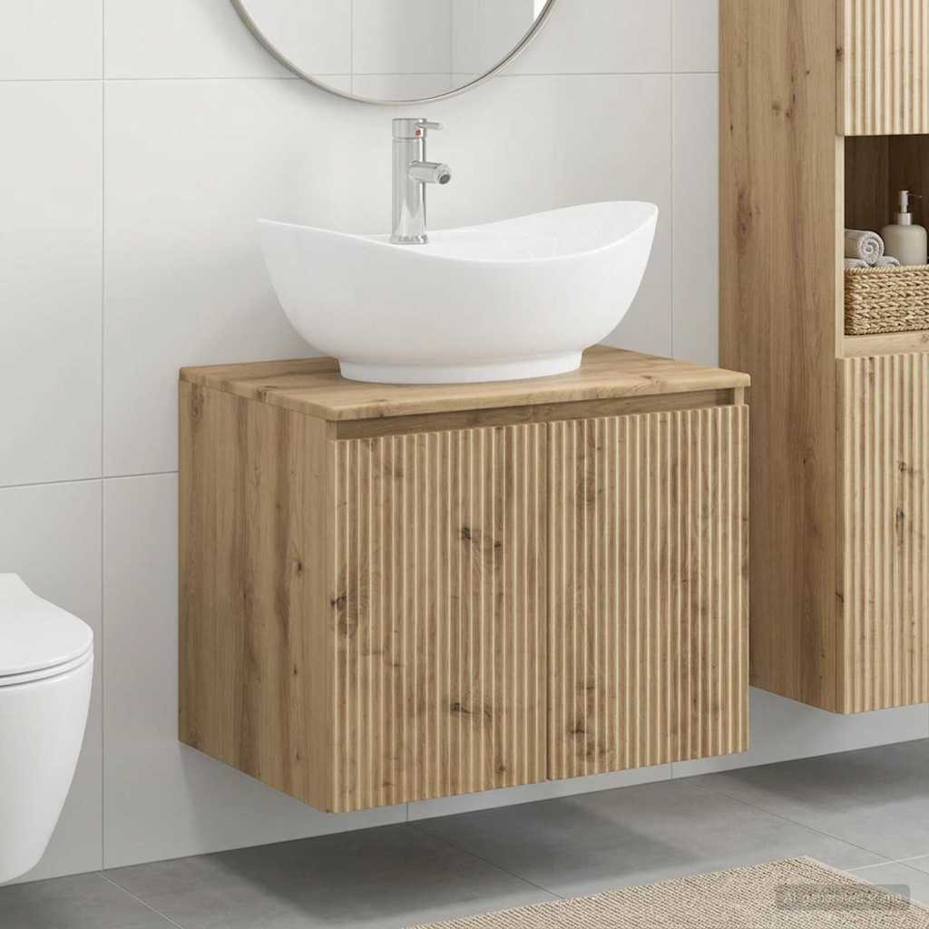 vidaXL Badkamermeubel Set Wit Bewerkt hout