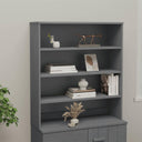 vidaXL Opzetkast HAMAR 90x30x100 cm massief grenenhout wit