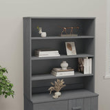 vidaXL Opzetkast HAMAR 90x30x100 cm massief grenenhout wit