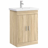 vidaXL Bathroom Cabinet Set White 61 x 40 x 84.5 cm Engineered Wood