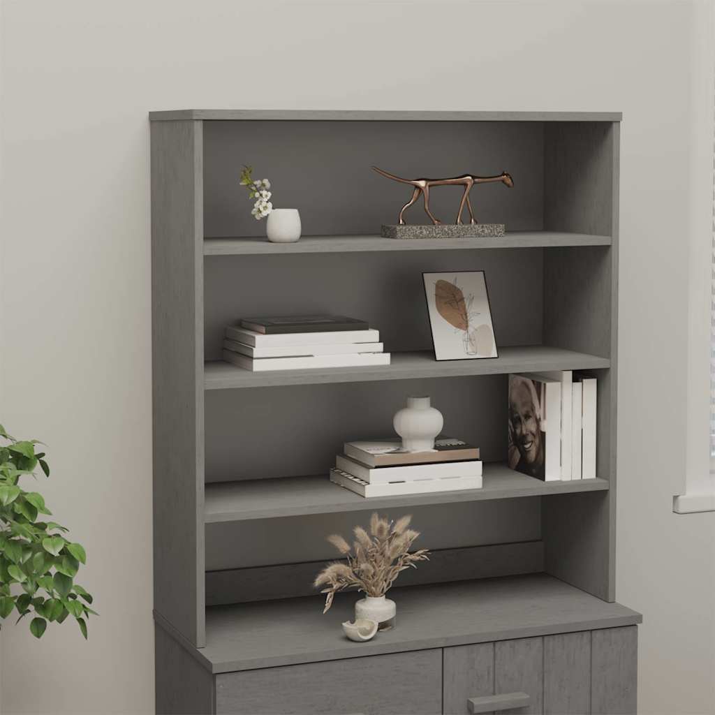 vidaXL Opzetkast HAMAR 90x30x100 cm massief grenenhout wit