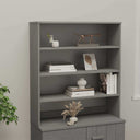 vidaXL Opzetkast HAMAR 90x30x100 cm massief grenenhout wit