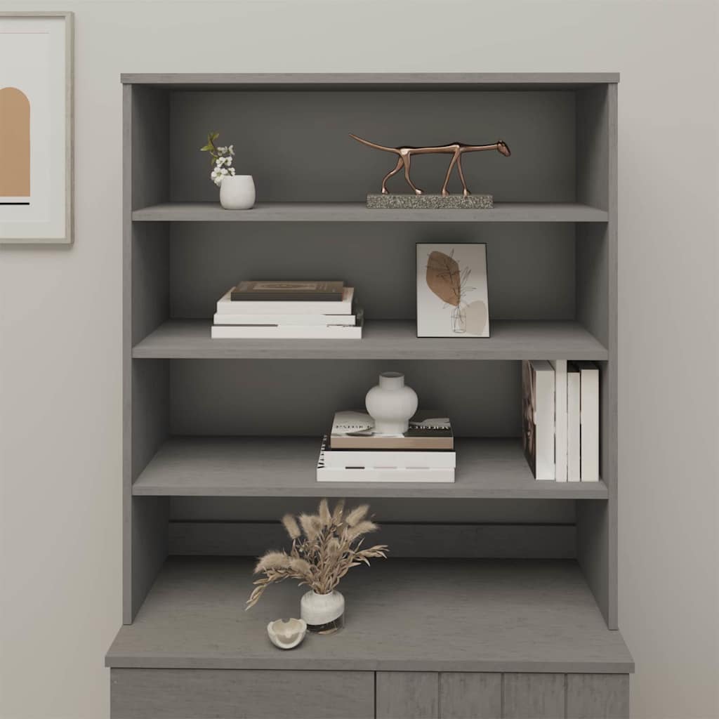 vidaXL Opzetkast HAMAR 90x30x100 cm massief grenenhout wit