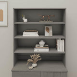 vidaXL Opzetkast HAMAR 90x30x100 cm massief grenenhout wit