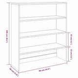 vidaXL Opzetkast HAMAR 90x30x100 cm massief grenenhout wit