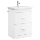 vidaXL Badkamermeubel Set Wit 61 x 40 x 84,5 cm Bewerkt hout