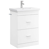 vidaXL Badkamermeubel Set Wit 61 x 40 x 84,5 cm Bewerkt hout