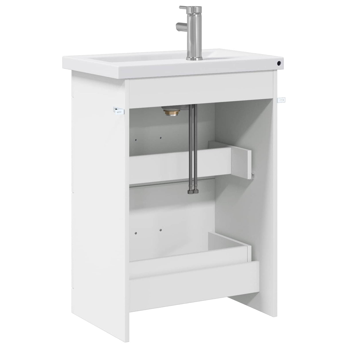 vidaXL Badkamermeubel Set Wit 61 x 40 x 84,5 cm Bewerkt hout