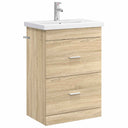 vidaXL Badkamermeubel Set Wit 61 x 40 x 84,5 cm Bewerkt hout