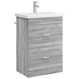vidaXL Badkamermeubel Set Wit 61 x 40 x 84,5 cm Bewerkt hout
