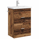 vidaXL Badkamermeubel Set Wit 61 x 40 x 84,5 cm Bewerkt hout