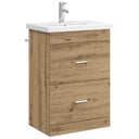 vidaXL Badkamermeubel Set Wit 61 x 40 x 84,5 cm Bewerkt hout