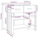 vidaXL Dressoir HAMAR 79x40x80 cm massief grenenhout honingbruin