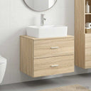 vidaXL Bathroom Furniture Set White Engineered Wood