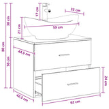 vidaXL Bathroom Furniture Set White Engineered Wood