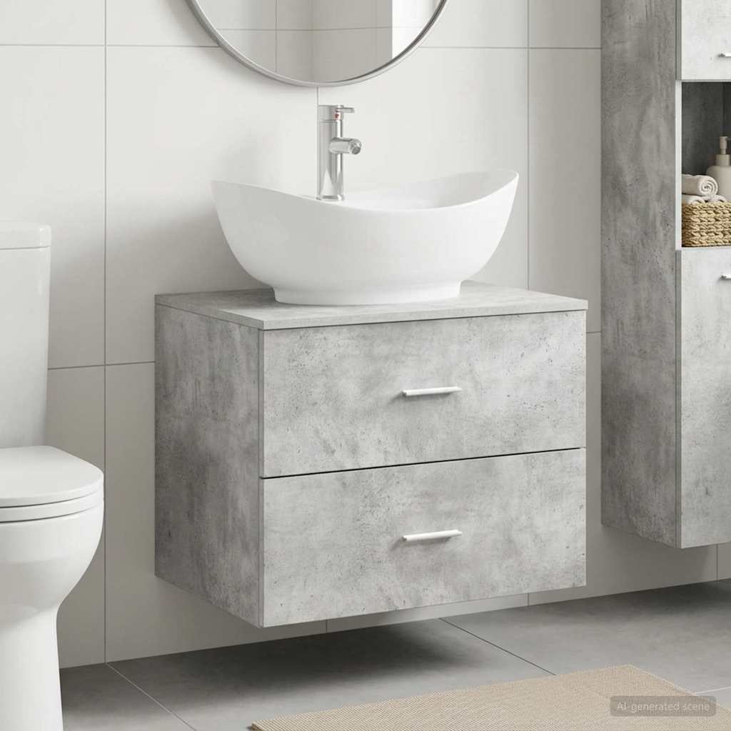 vidaXL Bathroom Furniture Set White Engineered Wood