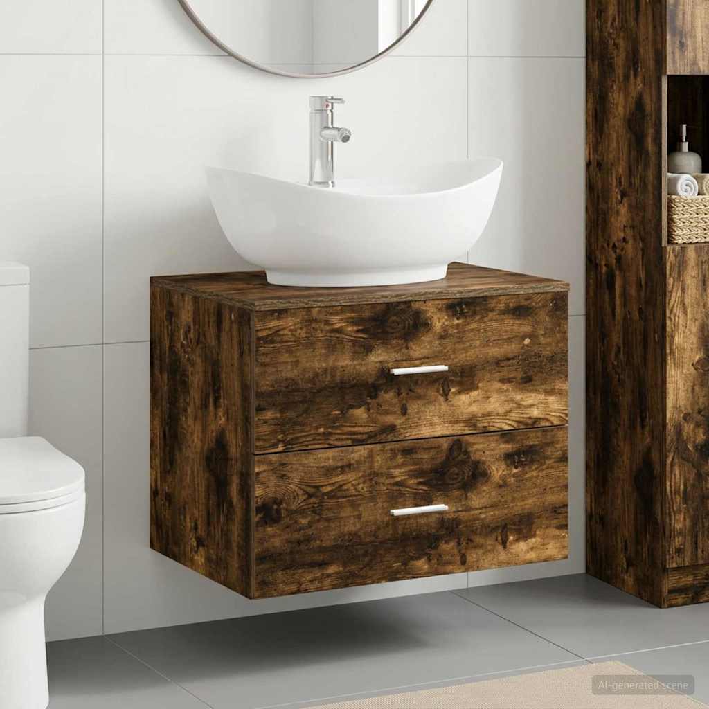 vidaXL Bathroom Furniture Set White Engineered Wood