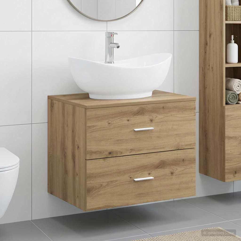 vidaXL Bathroom Furniture Set White Engineered Wood