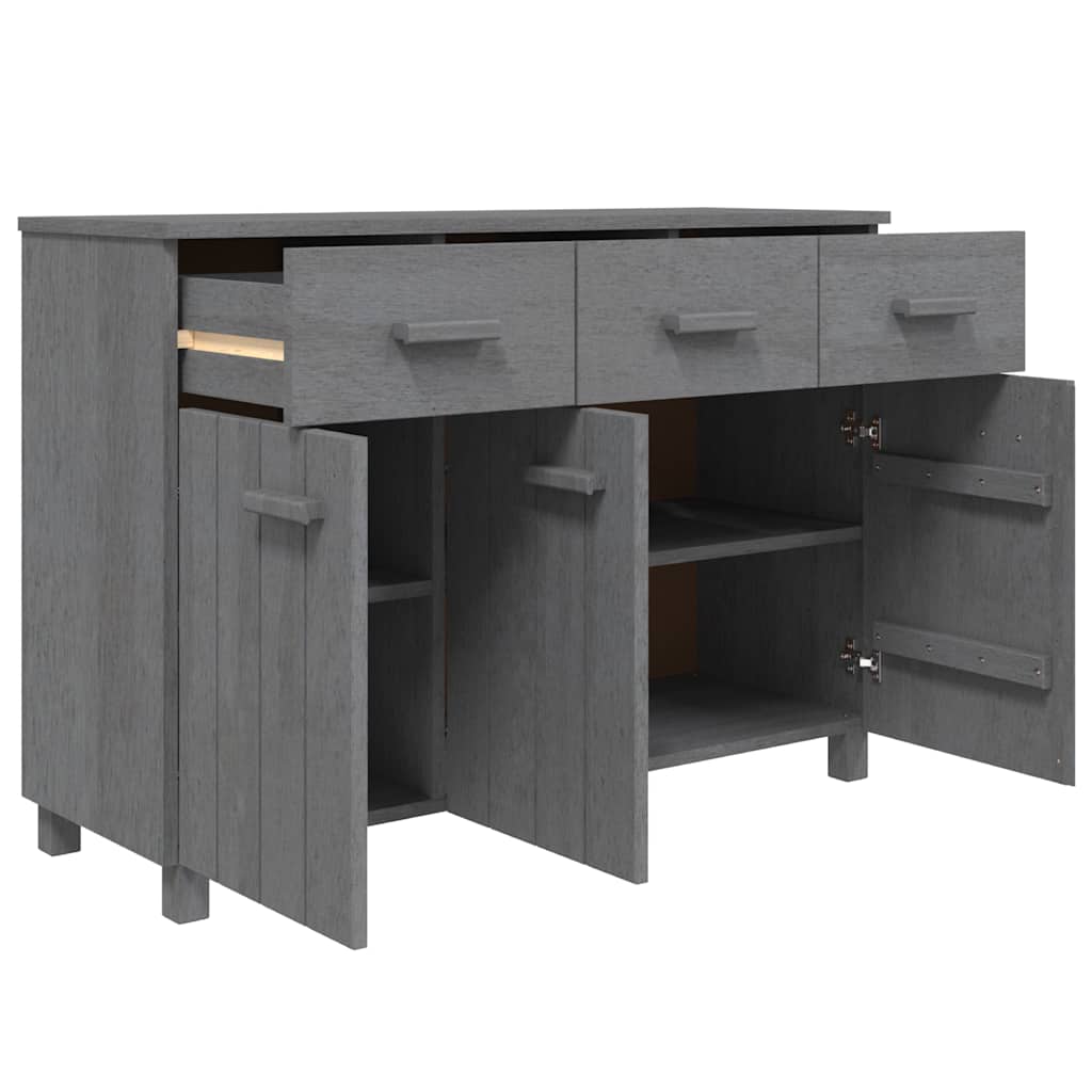 vidaXL Dressoir HAMAR 113x40x80 cm massief grenenhout honingbruin