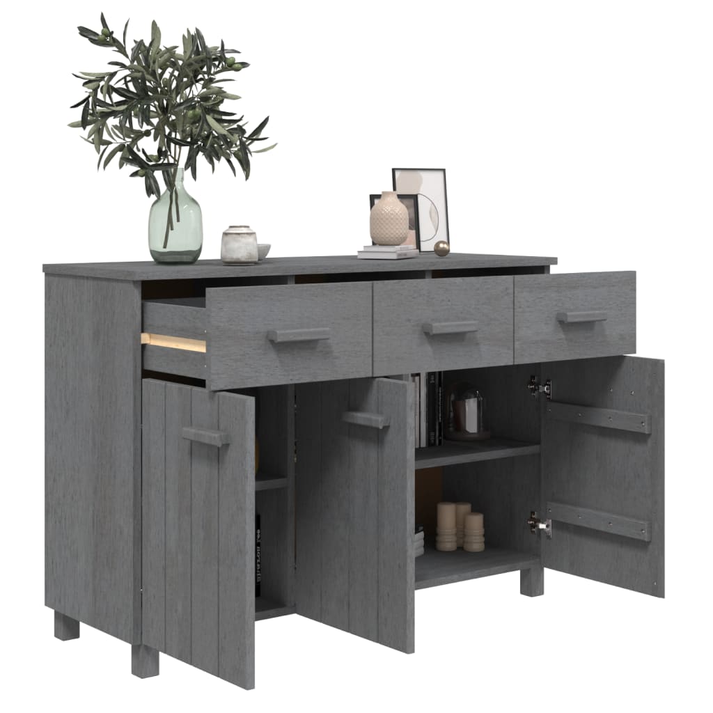 vidaXL Dressoir HAMAR 113x40x80 cm massief grenenhout honingbruin