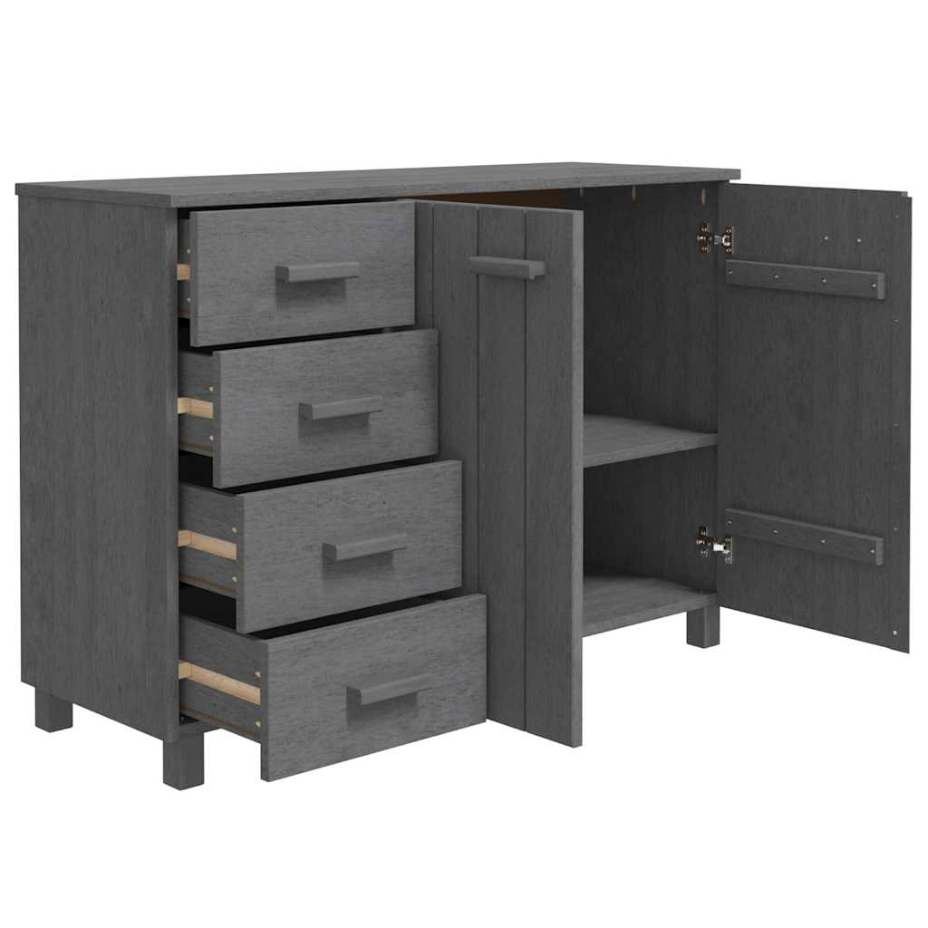 vidaXL Dressoir HAMAR 113x40x80 cm massief grenenhout honingbruin