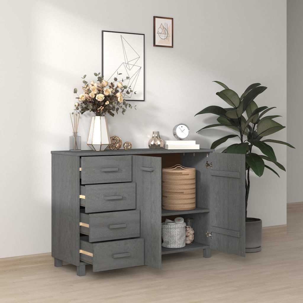vidaXL Dressoir HAMAR 113x40x80 cm massief grenenhout honingbruin