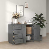 vidaXL Dressoir HAMAR 113x40x80 cm massief grenenhout honingbruin