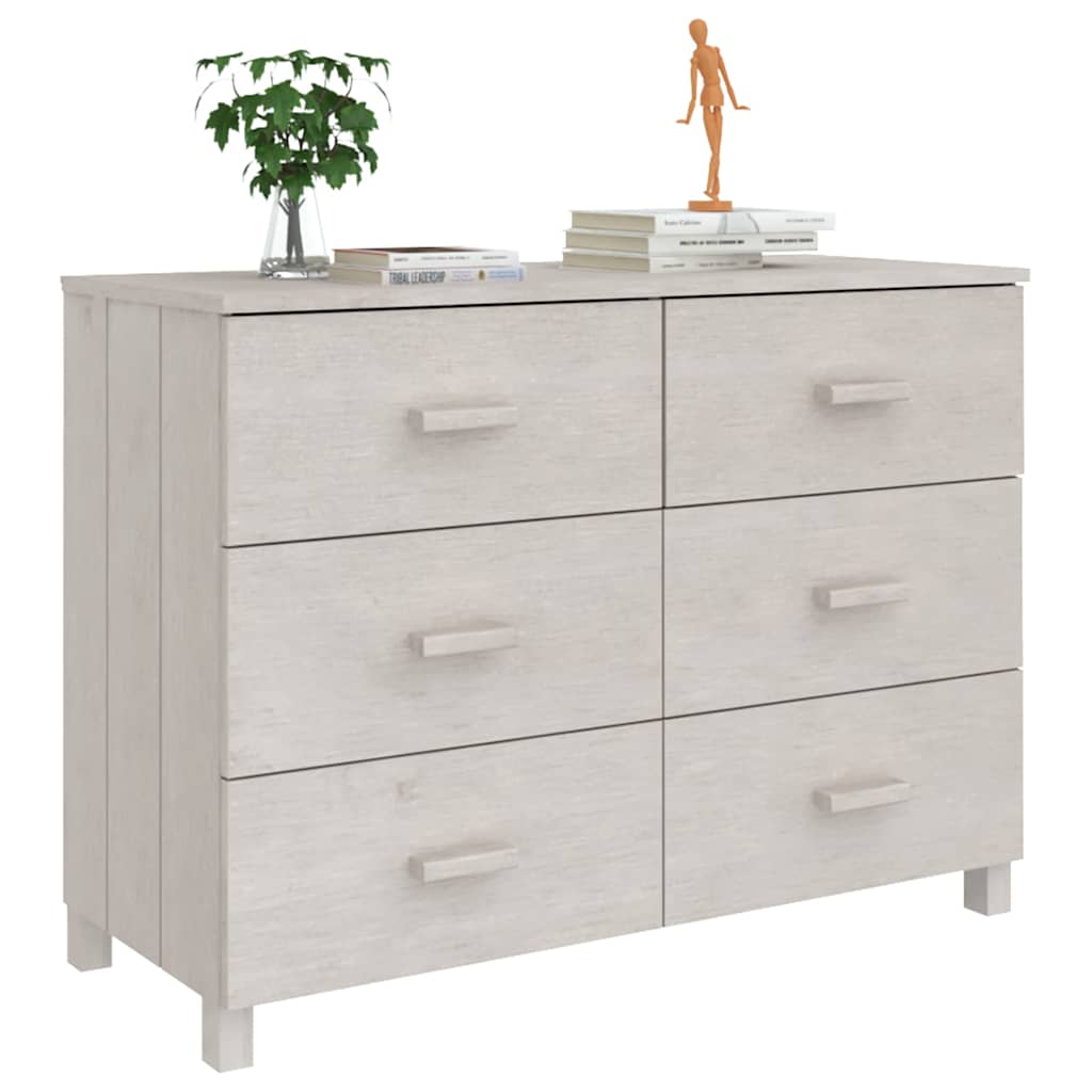 vidaXL Dressoir HAMAR 113x40x80 cm massief grenenhout honingbruin