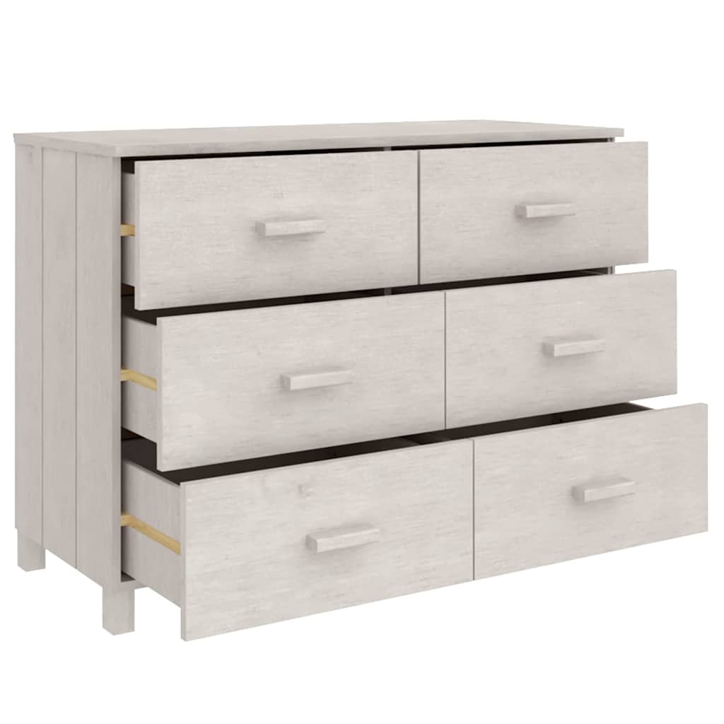 vidaXL Dressoir HAMAR 113x40x80 cm massief grenenhout honingbruin