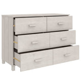 vidaXL Dressoir HAMAR 113x40x80 cm massief grenenhout honingbruin