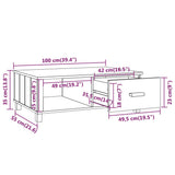 vidaXL Salontafel HAMAR 100x55x35 cm massief grenenhout honingbruin