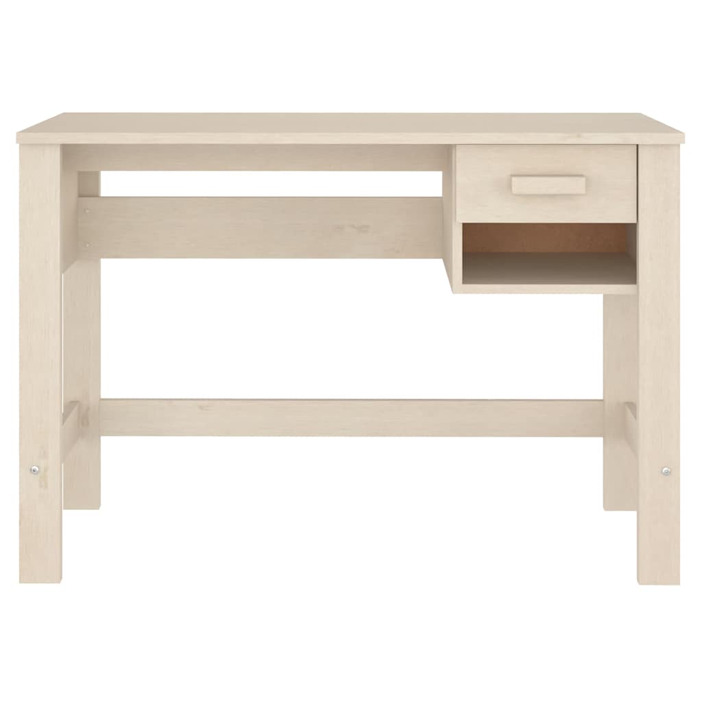 vidaXL Bureau HAMAR 110x40x75 cm massief grenenhout honingbruin