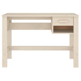 vidaXL Bureau HAMAR 110x40x75 cm massief grenenhout honingbruin