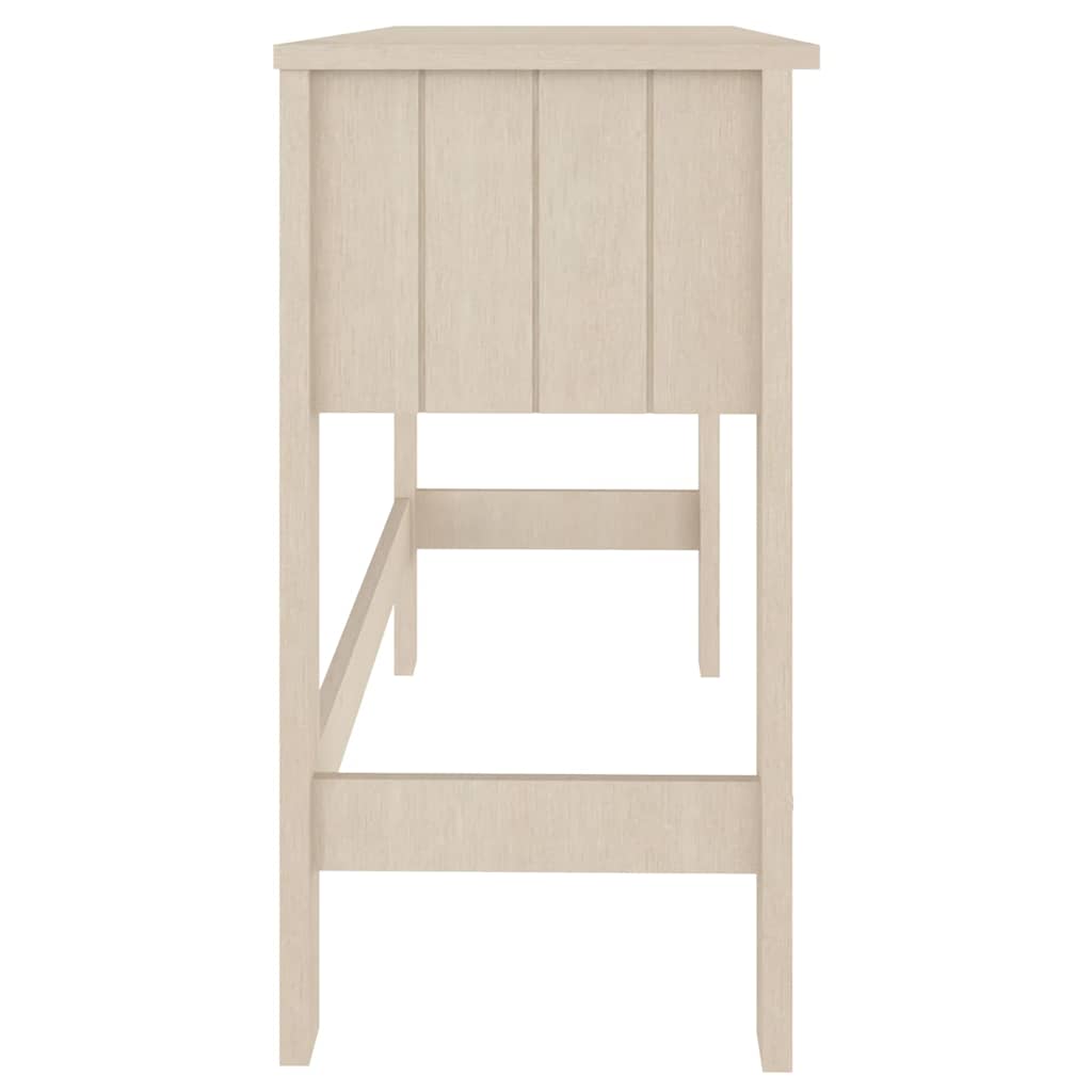 vidaXL Bureau HAMAR 110x40x75 cm massief grenenhout honingbruin