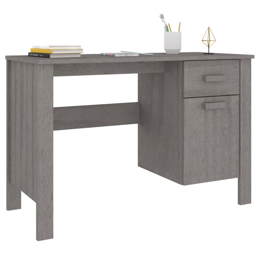 vidaXL Bureau HAMAR 113x50x75 cm massief grenenhout honingbruin