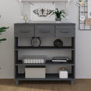 vidaXL Wandtafel HAMAR 90x35x90 cm massief grenenhout honingbruin