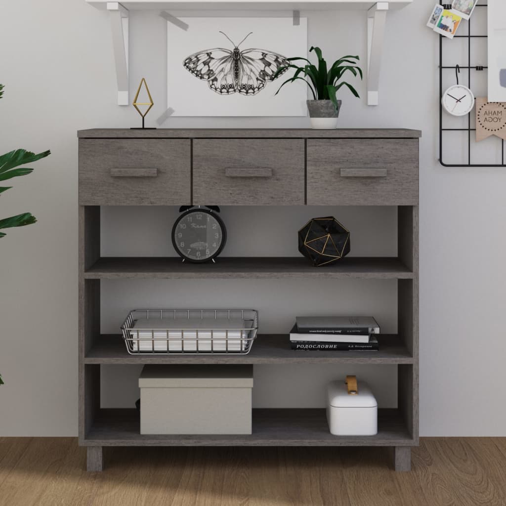 vidaXL Wandtafel HAMAR 90x35x90 cm massief grenenhout honingbruin