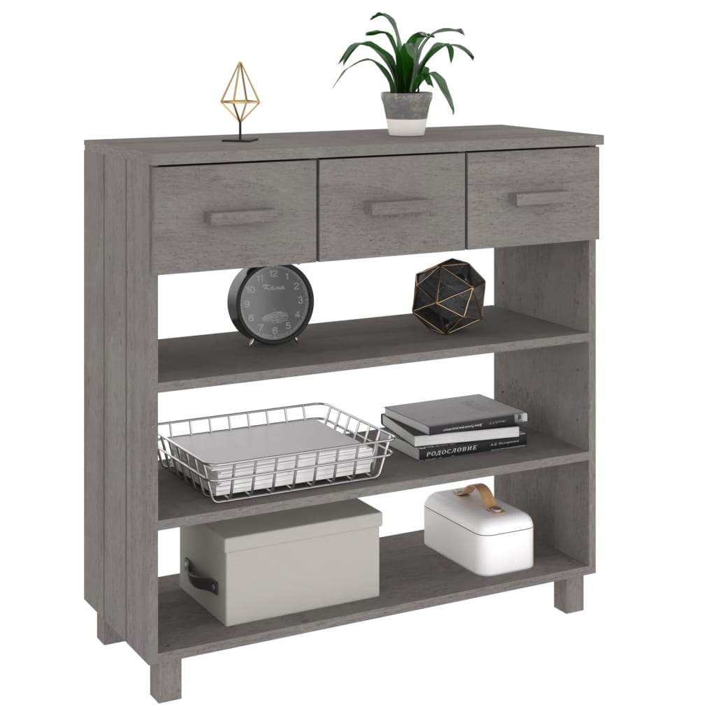vidaXL Wandtafel HAMAR 90x35x90 cm massief grenenhout honingbruin