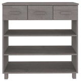 vidaXL Wandtafel HAMAR 90x35x90 cm massief grenenhout honingbruin