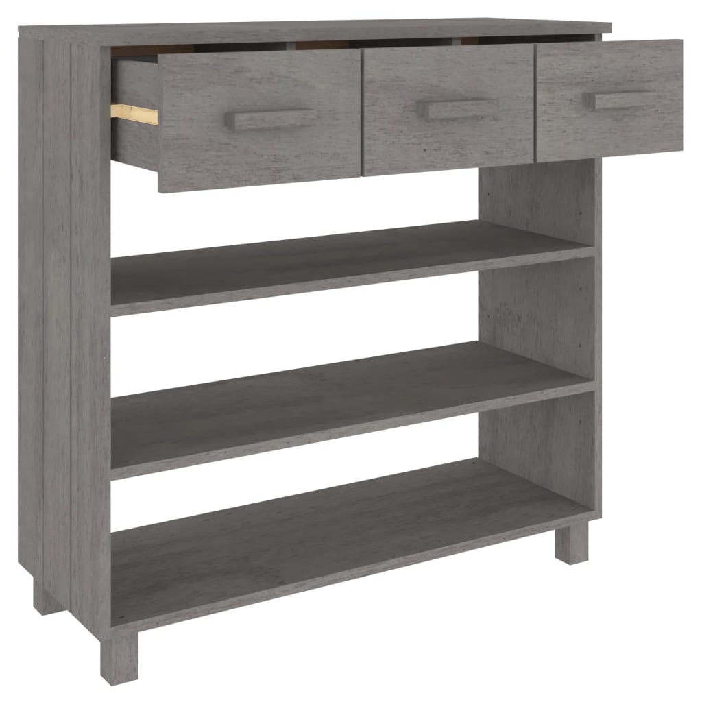 vidaXL Wandtafel HAMAR 90x35x90 cm massief grenenhout honingbruin