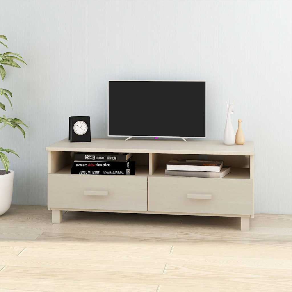 vidaXL TV Cabinet HAMAR 106x40x40 cm Solid Pine Honey Brown