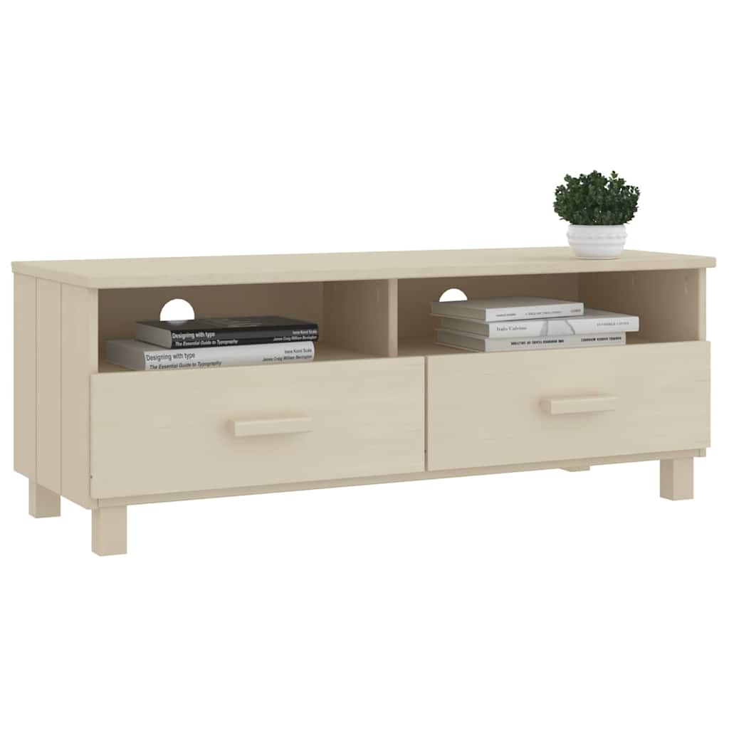 vidaXL TV Cabinet HAMAR 106x40x40 cm Solid Pine Honey Brown