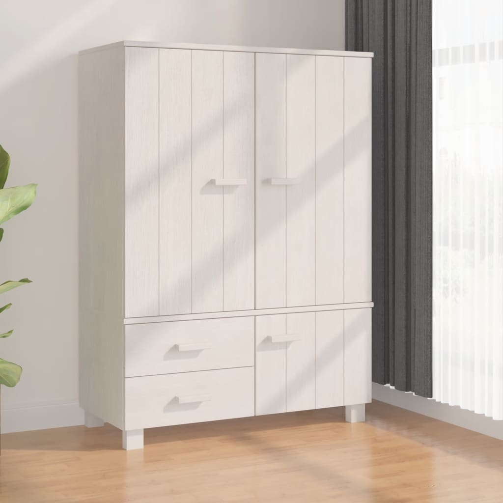 vidaXL Kledingkast HAMAR 99x45x137 cm massief grenenhout honingbruin