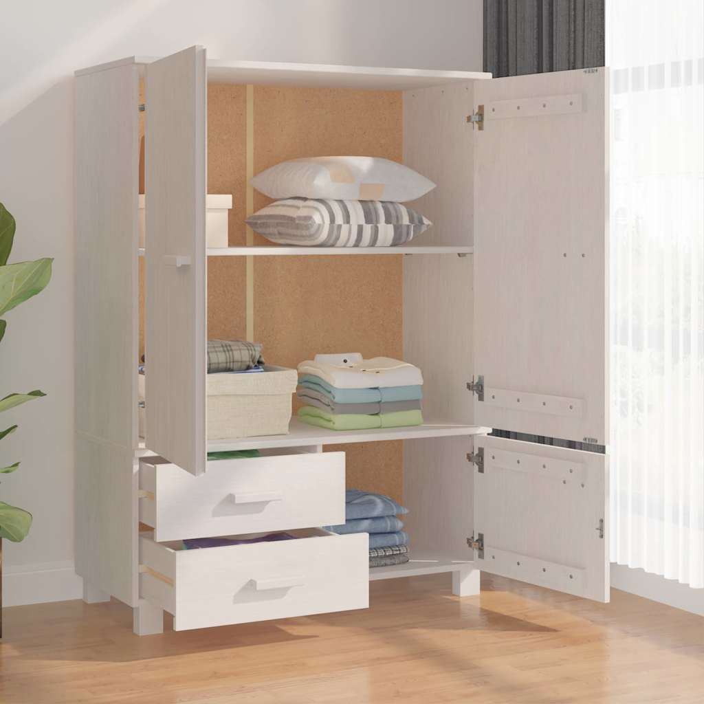 vidaXL Kledingkast HAMAR 99x45x137 cm massief grenenhout honingbruin
