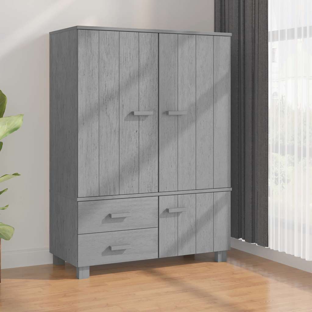 vidaXL Kledingkast HAMAR 99x45x137 cm massief grenenhout honingbruin