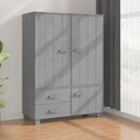 vidaXL Kledingkast HAMAR 99x45x137 cm massief grenenhout honingbruin