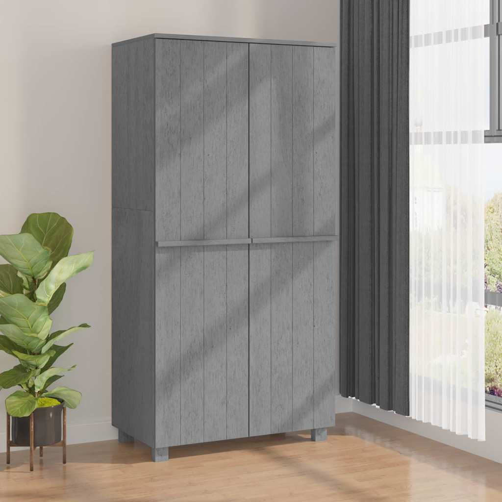 vidaXL Kledingkast HAMAR 89x50x180 cm massief grenenhout honingbruin