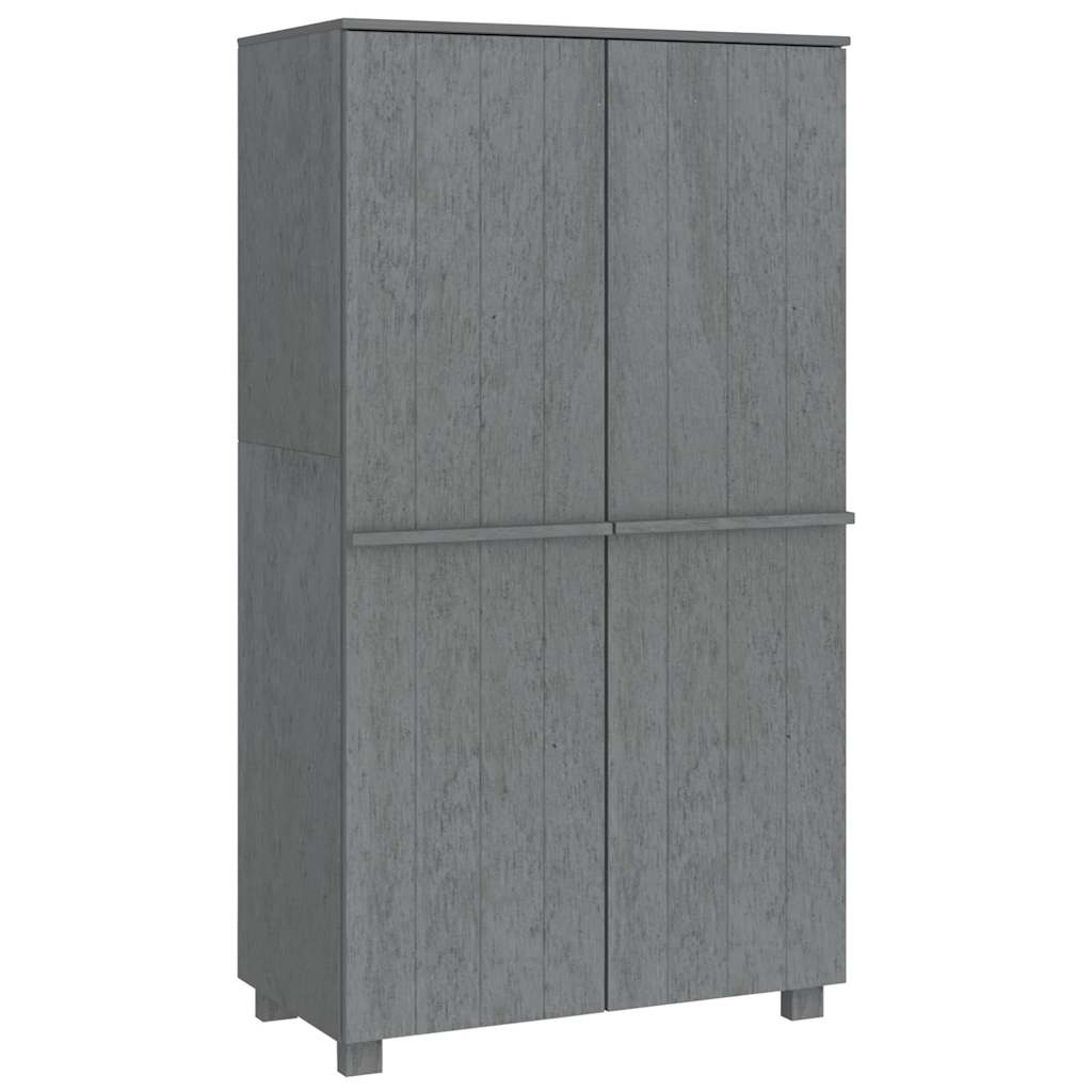 vidaXL Kledingkast HAMAR 89x50x180 cm massief grenenhout honingbruin